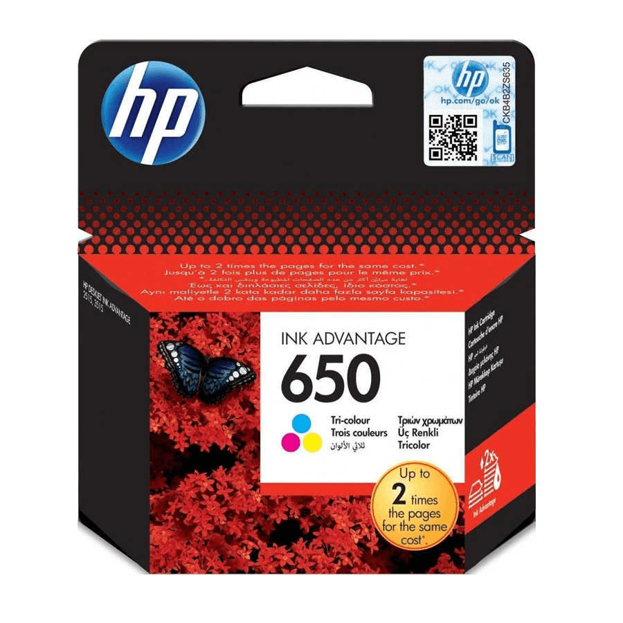 Hp 650 CZ102A Renkli Orjinal Kartuş