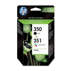 HP 350/351 SD412EE Siyah + Renkli Orjinal Kartuş Seti