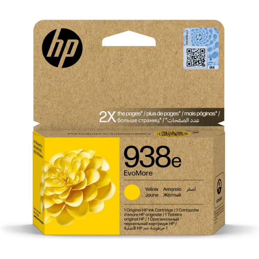 HP 938E 4S6Y1PE Sarı Orjinal Kartuş Yüksek Kapasite