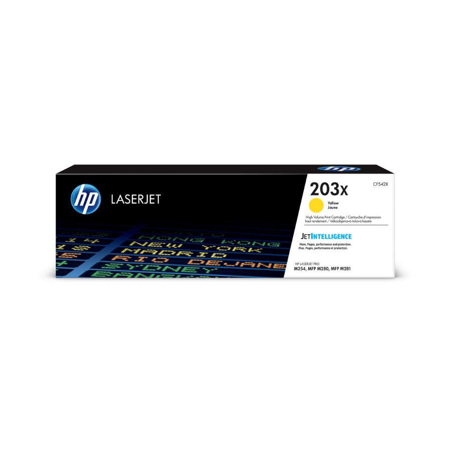 HP 203X CF542X Sarı Orjinal Toner Yüksek Kapasite