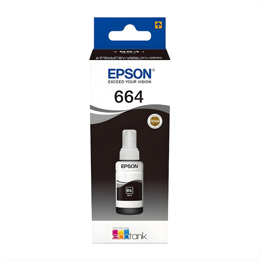 Epson 664 C13T66414A Siyah Orjinal Mürekkep
