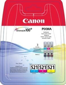 Canon CLI-521CMY 2934B010AA 3'lü Set Kartuş