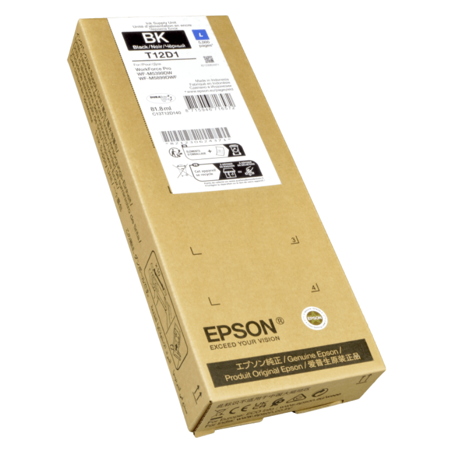 Epson T12D1 C13T12D140 Siyah Orjinal Kartuş