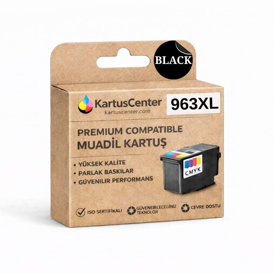 HP 963XL 3JA30AE Siyah Muadil Kartuş Yüksek Kapasite