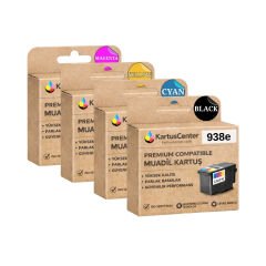 HP 938e 4 Renk Muadil Kartuş Seti Yüksek Kapasite