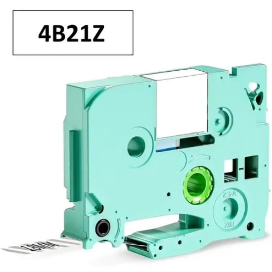 AIMO 4B21Z Beyaz Üzerine Siyah Etiket Şeridi 18mm x 8m - D480BT AIMO 4B21Z Beyaz Üzerine Siyah Etiket Şeridi 18mm x 8m - D480BT
