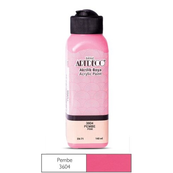 Artdeco 3604 Pembe Akrilik Boya 140 ml T15910 Artdeco 3604 Pembe Akrilik Boya 140 ml T15910