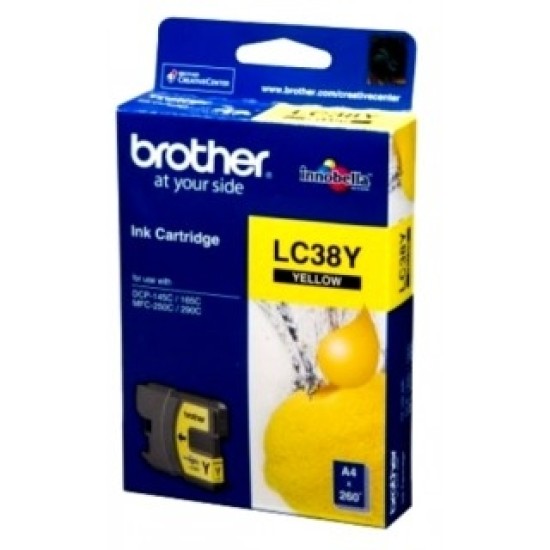 Brother LC38Y Sarı Orjinal Kartuş - DCP-145C T1842 Brother LC38Y Sarı Orjinal Kartuş - DCP-145C T1842