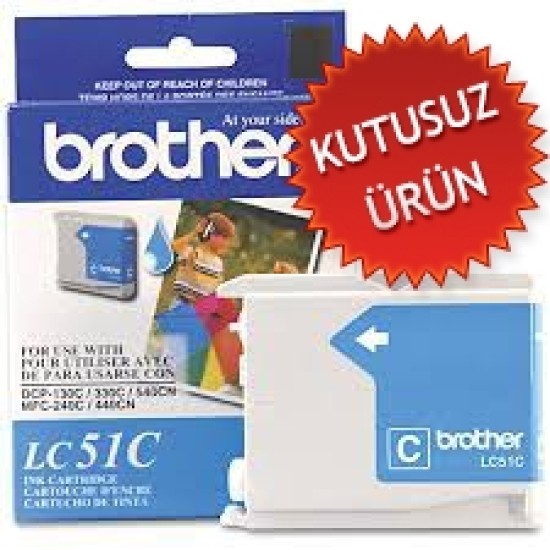 Brother LC51C Mavi Orjinal Kartuş - DCP-130C U T1528 Brother LC51C Mavi Orjinal Kartuş - DCP-130C U T1528