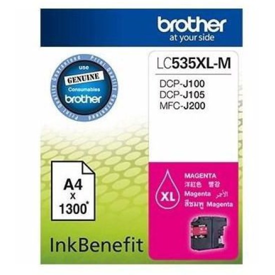 Brother LC535XLM Yüksek Kapasite Kırmızı Orjinal Kartuş - DCP-J105 T6889