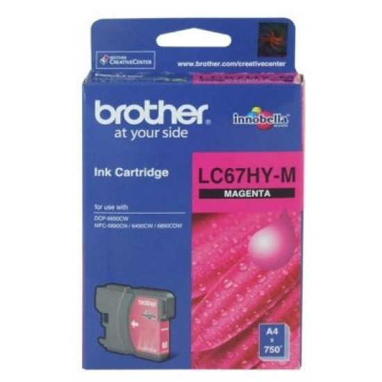 Brother LC67HY-M Yüksek Kapasite Kırmızı Orjinal Kartuş - DCP585 / DCP6690CW T1465