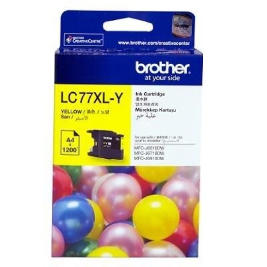 Brother LC77XLY Sarı Orjinal Kartuş - MFC-J6510DW / MFC-J6710DW T12563