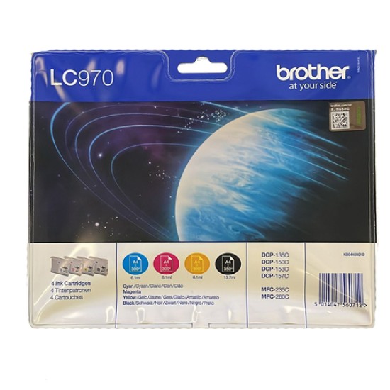 Brother LC970 4 Renkli Orjinal Kartuş - DCP-135C / DCP-150C Brother LC970 4 Renkli Orjinal Kartuş - DCP-135C / DCP-150C