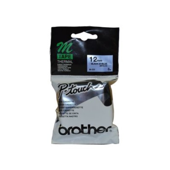 Brother M-531 Mavi Üzerine Siyah P-Touch Etiket 12mm - PT-55 / PT-60 / PT-80 T6253 Brother M-531 Mavi Üzerine Siyah P-Touch Etiket 12mm - PT-55 / PT-60 / PT-80 T6253