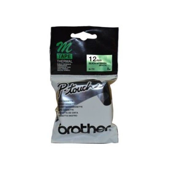 Brother M-731 Yeşil Üzerine Siyah P-Touch Etiket 12mm - PT-55 / PT-60 / PT-80 T6239 Brother M-731 Yeşil Üzerine Siyah P-Touch Etiket 12mm - PT-55 / PT-60 / PT-80 T6239