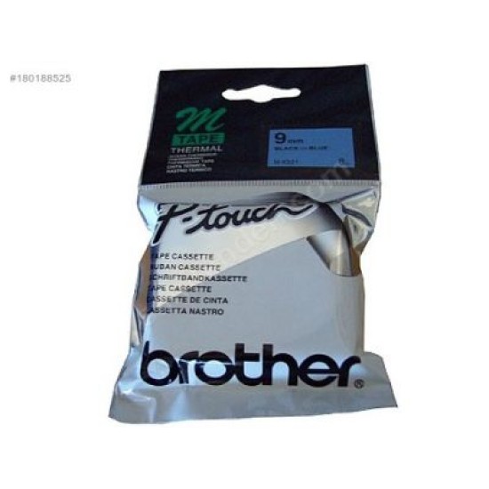 Brother M-K521 Mavi Üzerine Siyah P-Touch Etiket 9mm - PT-55 / PT-60 / PT-80 T6252 Brother M-K521 Mavi Üzerine Siyah P-Touch Etiket 9mm - PT-55 / PT-60 / PT-80 T6252