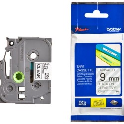 Brother P-Touch TZe-121 9MM Şeffaf Üzerine Siyah Laminasyonlu Etiket - PT-1280 Brother P-Touch TZe-121 9MM Şeffaf Üzerine Siyah Laminasyonlu Etiket - PT-1280