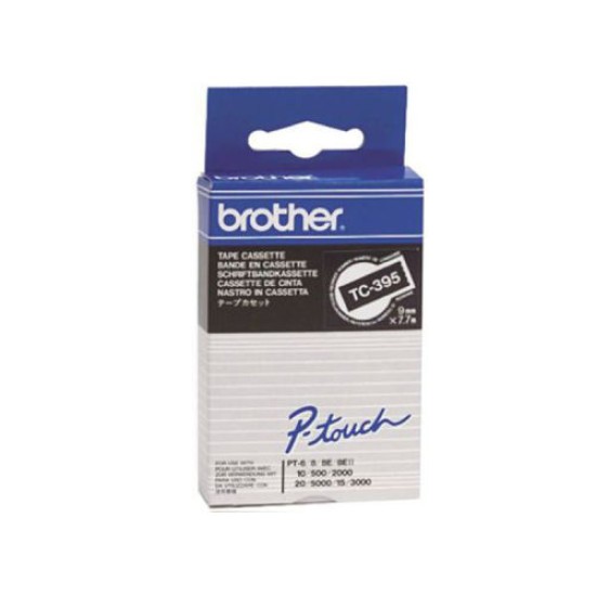Brother TC-395 Siyah Orjinal Şerit - PT-15 / PT-20 T7532 Brother TC-395 Siyah Orjinal Şerit - PT-15 / PT-20 T7532