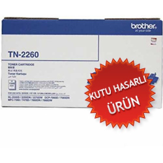 Brother TN-2260 Orjinal Toner - HL-2250DN B T6412 Brother TN-2260 Orjinal Toner - HL-2250DN B T6412
