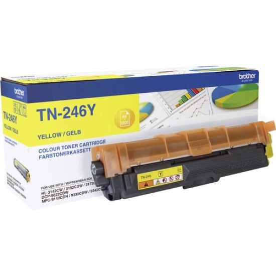 Brother TN-246Y Sarı Orjinal Toner - HL-3142CW T16188 Brother TN-246Y Sarı Orjinal Toner - HL-3142CW T16188