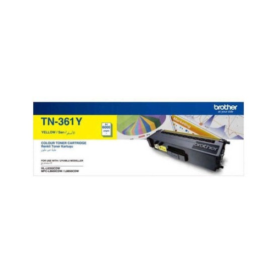 Brother TN-361Y Sarı Orjinal Toner - DCP-L8450 / HL-L8250 T11205 Brother TN-361Y Sarı Orjinal Toner - DCP-L8450 / HL-L8250 T11205