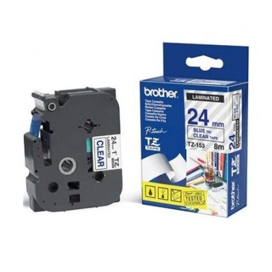 Brother TZ-153 24MM Mavi Lamine Etiket