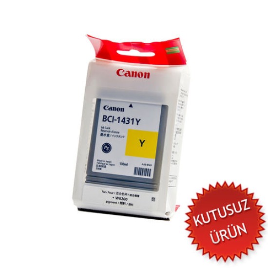 Canon BCI-1431Y 8972A001 Sarı Orjinal Kartuş - W6200 / W6200P U T11513 Canon BCI-1431Y 8972A001 Sarı Orjinal Kartuş - W6200 / W6200P U T11513