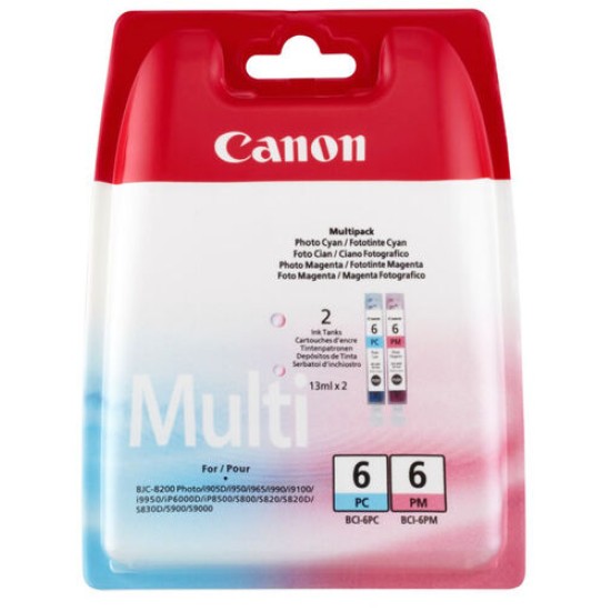 Canon BCI-6PC / BCI-6PM 4709A018AA İkili Paket Orjinal Kartuş - BJC-8200 T13045 Canon BCI-6PC / BCI-6PM 4709A018AA İkili Paket Orjinal Kartuş - BJC-8200 T13045