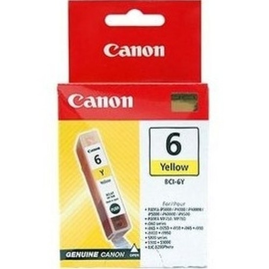 Canon BCI-6Y 4708A002 Sarı Orjinal Mürekkep Kartuşu - BJC-8200 T2706 Canon BCI-6Y 4708A002 Sarı Orjinal Mürekkep Kartuşu - BJC-8200 T2706