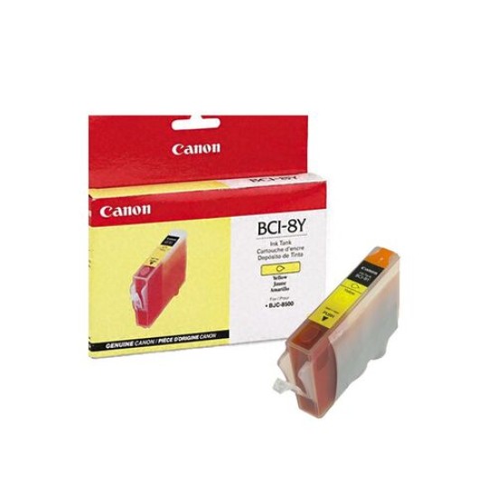 Canon BCI-8Y 0981A003 Sarı Orjinal Kartuş - Bubblejet BJC-8500 T2748 Canon BCI-8Y 0981A003 Sarı Orjinal Kartuş - Bubblejet BJC-8500 T2748