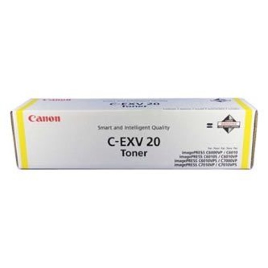 Canon C-EXV20 0439B002 Sarı Orjinal Toner - IR-C6000VP / C6010VP T7876 Canon C-EXV20 0439B002 Sarı Orjinal Toner - IR-C6000VP / C6010VP T7876