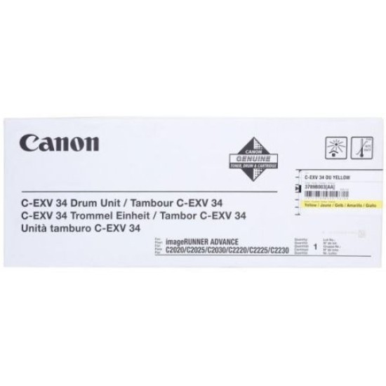 Canon C-EXV34 3789B003 Sarı Orjinal Drum Ünitesi - IR-C2020 / IR-C2030 T6975 Canon C-EXV34 3789B003 Sarı Orjinal Drum Ünitesi - IR-C2020 / IR-C2030 T6975