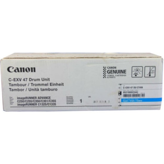 Canon C-EXV47C 8521B002AA Mavi Orjinal Drum Ünitesi - IR-C250i / IR-C350i T10699 Canon C-EXV47C 8521B002AA Mavi Orjinal Drum Ünitesi - IR-C250i / IR-C350i T10699