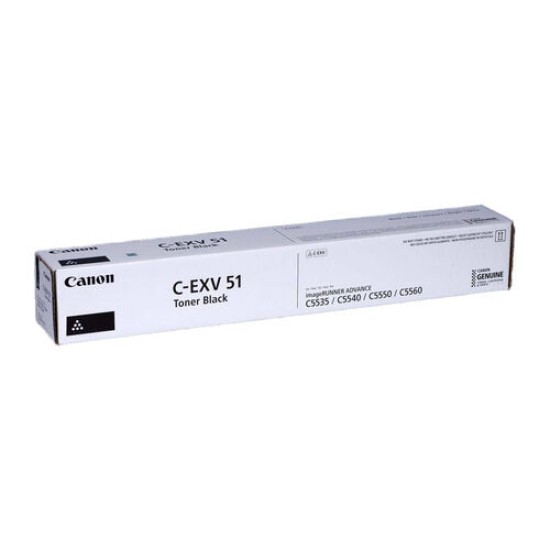 Canon C-EXV51 0481C002 Siyah Orjinal Toner - IR-C5535i / IR-C5540i T13337 Canon C-EXV51 0481C002 Siyah Orjinal Toner - IR-C5535i / IR-C5540i T13337