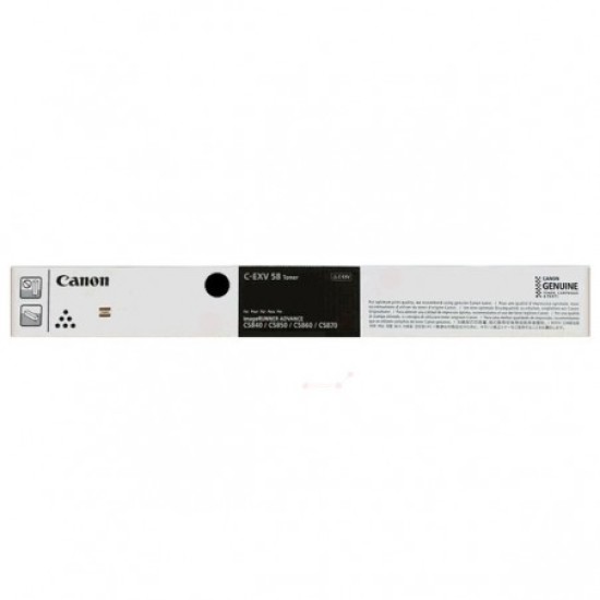 Canon C-EXV58 3763C002 Siyah Orjinal Toner - DX C5840i Canon C-EXV58 3763C002 Siyah Orjinal Toner - DX C5840i