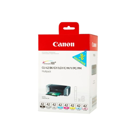 Canon CLI-42 6384B010 Multipack 8li Set Orjinal Kartuş - PRO-100 Canon CLI-42 6384B010 Multipack 8li Set Orjinal Kartuş - PRO-100