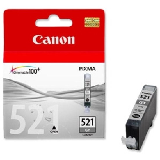 Canon CLI-521GY 2937B004AA Gri Orjinal Kartuş - MP540 / MP620 T1698 Canon CLI-521GY 2937B004AA Gri Orjinal Kartuş - MP540 / MP620 T1698
