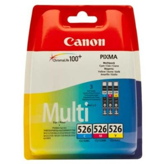 Canon CLI-526CMY 4541B009 Multipack Orjinal Kartuş - MG6150 / MG5150 T2313 Canon CLI-526CMY 4541B009 Multipack Orjinal Kartuş - MG6150 / MG5150 T2313