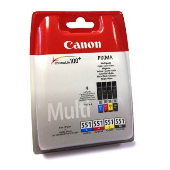 Canon CLI-551CMYBK 6509B009AA Multipack Orjınal Kartuş - MG5450 / MG6350 T1765 Canon CLI-551CMYBK 6509B009AA Multipack Orjınal Kartuş - MG5450 / MG6350 T1765