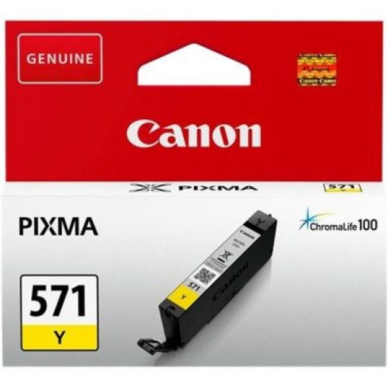 Canon CLI-571Y 0388C001 Sarı Orjinal Kartuş - MG5700 / MG6800 T1551 Canon CLI-571Y 0388C001 Sarı Orjinal Kartuş - MG5700 / MG6800 T1551