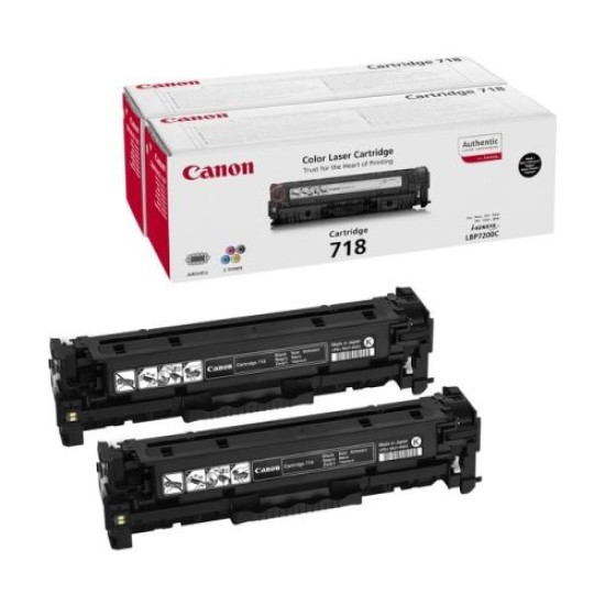 Canon CRG-718BK 2662B005 Siyah Orjinal Toner 2'li Paket - LBP7200 T7920 Canon CRG-718BK 2662B005 Siyah Orjinal Toner 2'li Paket - LBP7200 T7920