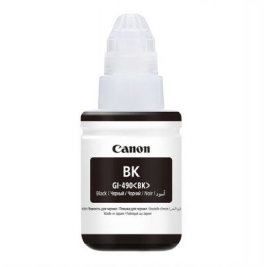 Canon GI-490BK 0663C001 Siyah Orjinal Mürekkep - G1400 / G2400 T1557 Canon GI-490BK 0663C001 Siyah Orjinal Mürekkep - G1400 / G2400 T1557