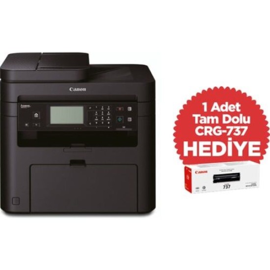 Canon MF237W 1418C113 Çok Fonksiyonlu Lazer Yazıcı Fotokopi + Tarayıcı + Faks + Airprint Wi-Fi + 1 Tonerli T15847 Canon MF237W 1418C113 Çok Fonksiyonlu Lazer Yazıcı Fotokopi + Tarayıcı + Faks + Airprint Wi-Fi + 1 Tonerli T15847