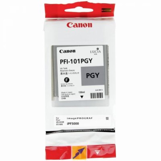 Canon PFI-101PGY 0893B001AA Foto Gri Orjinal Kartuş - IPF6000s / IPF5000 T1850 Canon PFI-101PGY 0893B001AA Foto Gri Orjinal Kartuş - IPF6000s / IPF5000 T1850