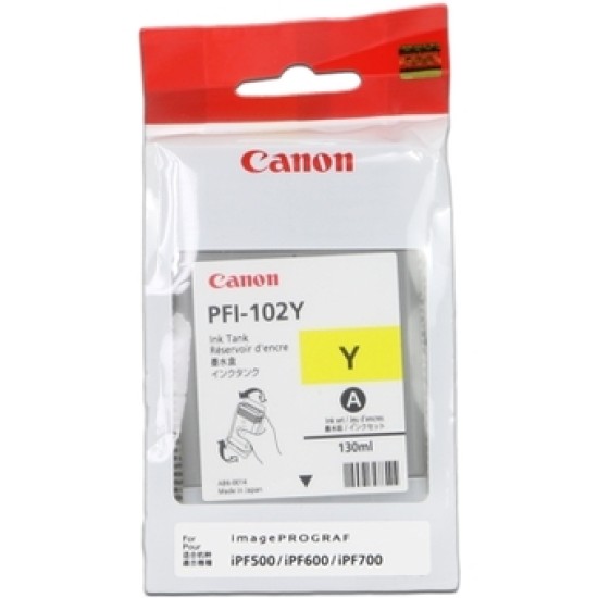 Canon PFI-102Y 0898B001 Sarı Orjinal Kartuş - IPF500 / IPF600 T2269 Canon PFI-102Y 0898B001 Sarı Orjinal Kartuş - IPF500 / IPF600 T2269
