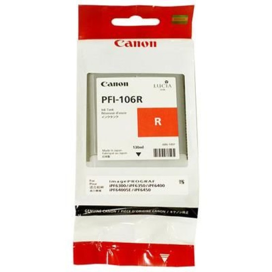 Canon PFI-106R 6627B001 Red Orjinal Kartuş - IPF6300 / IPF6400 T7460 Canon PFI-106R 6627B001 Red Orjinal Kartuş - IPF6300 / IPF6400 T7460