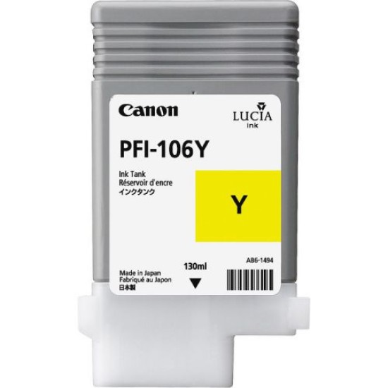Canon PFI-106Y 6624B001 Sarı Orjinal Kartuş - IPF6300 / IPF6400 T6713 Canon PFI-106Y 6624B001 Sarı Orjinal Kartuş - IPF6300 / IPF6400 T6713