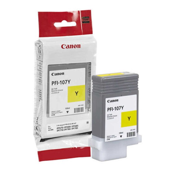 Canon PFI-107Y 6708B001 Sarı Orjinal Kartuş - iPF680 / iPF685 T6572 Canon PFI-107Y 6708B001 Sarı Orjinal Kartuş - iPF680 / iPF685 T6572