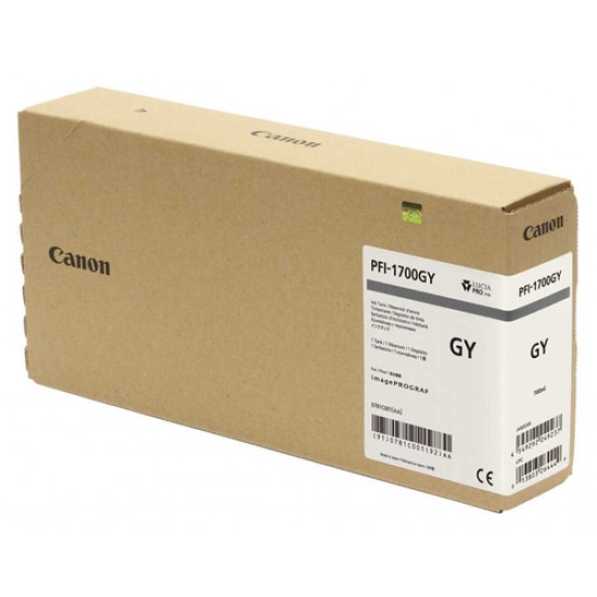 Canon PFI-1700GY 0781C001 Gri Orjinal Kartuş - PRO-2000 / PRO-4000 Canon PFI-1700GY 0781C001 Gri Orjinal Kartuş - PRO-2000 / PRO-4000