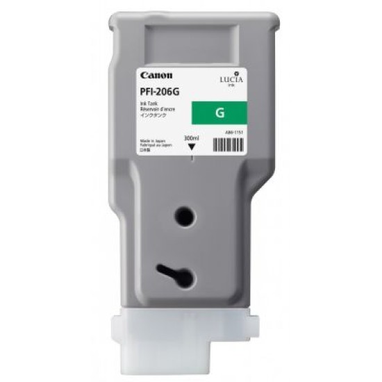 Canon PFI-206G 5310B001 Yeşil Orjinal Kartuş - iPF6400 / iPF6450 T2011 Canon PFI-206G 5310B001 Yeşil Orjinal Kartuş - iPF6400 / iPF6450 T2011